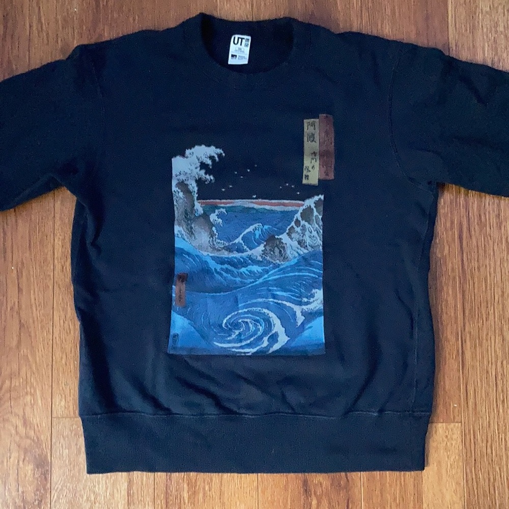 navy blue crew neck